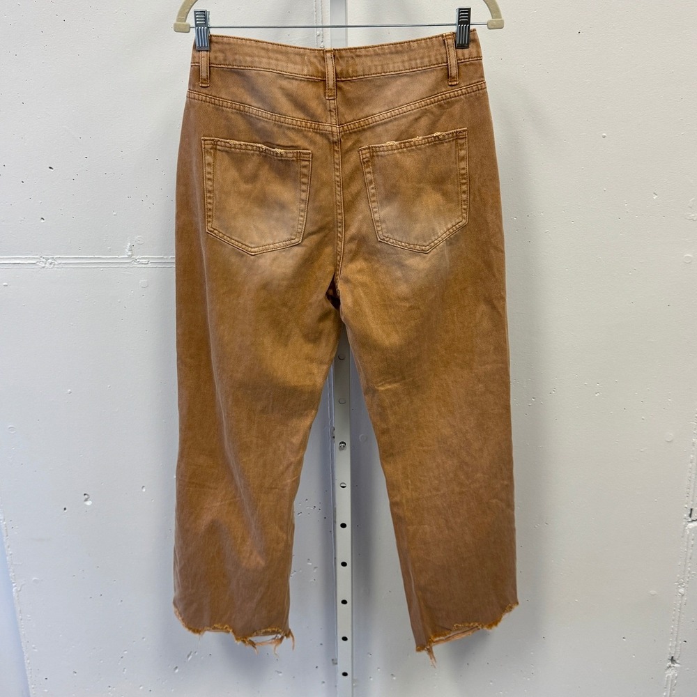 Vervet Kiss Of California Super High Rise 90's Vintage‎ Crop Flare Jeans W27 Tan - Picture 3 of 14